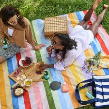 Dock & Bay Large Picnic Blanket - Candy Stripes