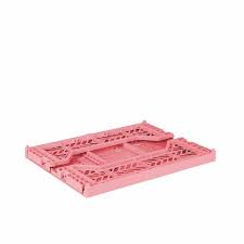 Midi Stackable Folding Crate - Baby Pink