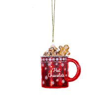 Hot Chocolate Glass Bauble