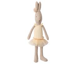Maileg Classic Bunny with Cream Ballet Dress - Size 1