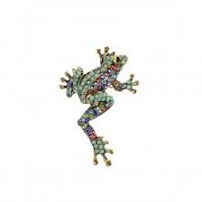 Leaping Frog Brooch