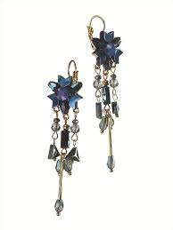 Mirror Flower Drop Cascade Earrings