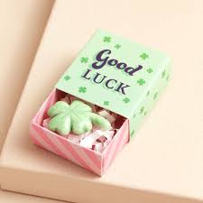 Tiny Matchbox Ceramic Token - Clover