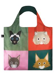 LOQI Recycled Shopping Bag - Stephen Cheetham Cats