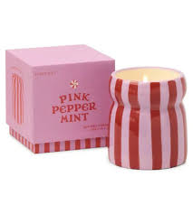 Cabana Ceramic Candle - Pink Peppermint