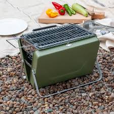 Portable Suitcase BBQ - Khaki Green