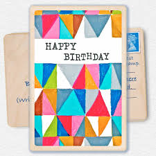 Wooden Postcard - Happy Birthday
