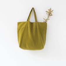 Linen Tales Big Bag - Moss Green