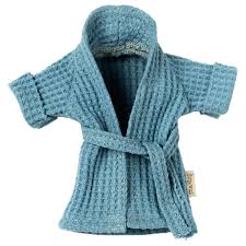 Maileg Dad Mouse Bathrobe - Blue