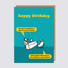 Modern Toss Funny Card - Day Off
