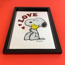 Peanuts Framed Mirror - Love