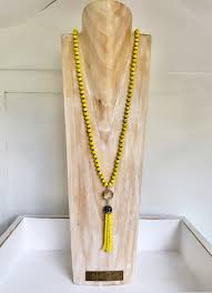 Yellow Tassel Necklace
