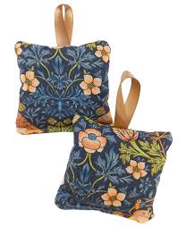 Hanging Lavender Sachet - William Morris Strawberry Thief Navy