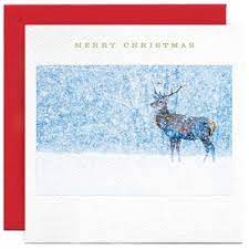 Susan O'Hanlon Christmas Card - Stag in the Snow