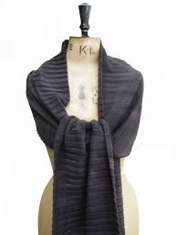 Anna Falcke Long Pleated Scarf - Charcoal