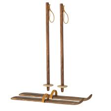 Maileg Ski and Ski Poles - Mum & Dad Mouse