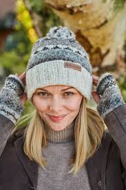 Pachamama Classic Fairisle Roll Back Bobble Beanie