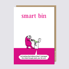 Modern Toss Funny Card - Smart Bin