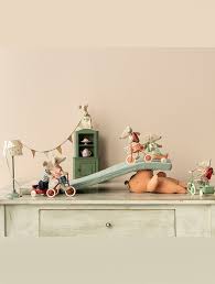 Maileg Mouse Abri a Tricycle - Coral