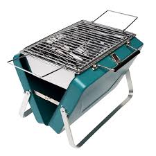 Portable Suitcase BBQ - Petrol Blue