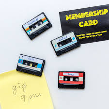 Mini Music Cassette Magnets - Set of 4