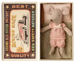 Maileg Little Sister Mouse in Matchbox