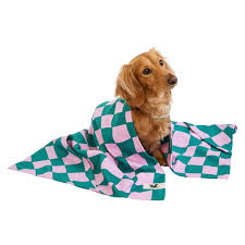 Dock & Bay Medium Dog Towel - Check Mutt