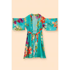 Powder Hummingbird at Dusk Kimono Gown