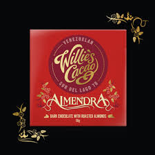 Willie's Cacao Almendra Dark Chocolate with Almonds Vegan Chocolate Bar 50g