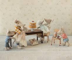 Maileg Mouse Baby in Gown - Powder