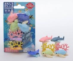 Iwako Aquarium Eraser Blister Pack