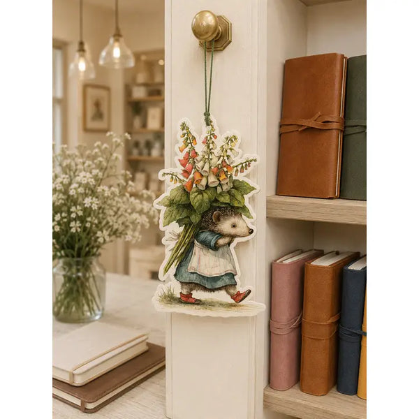 Hanging Card - Flower Hedgehog