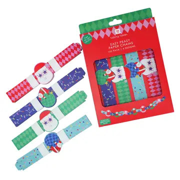 Santa Paper Chains - 100 Pack