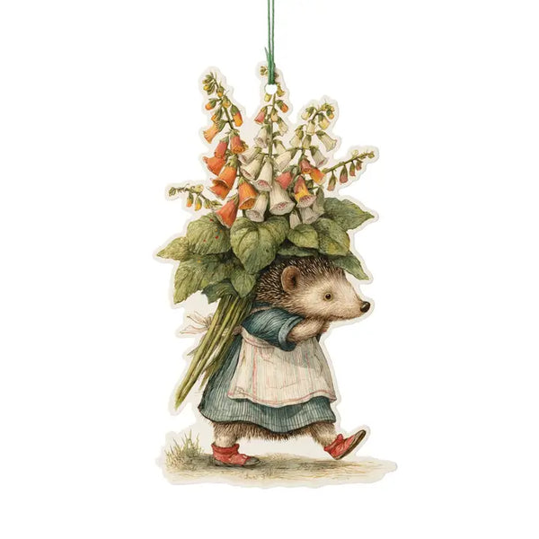 Hanging Card - Flower Hedgehog