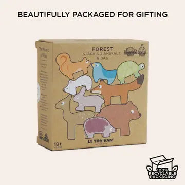 Woodland Stacking Animals & Bag