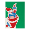 Letterpress Christmas Card - Santa