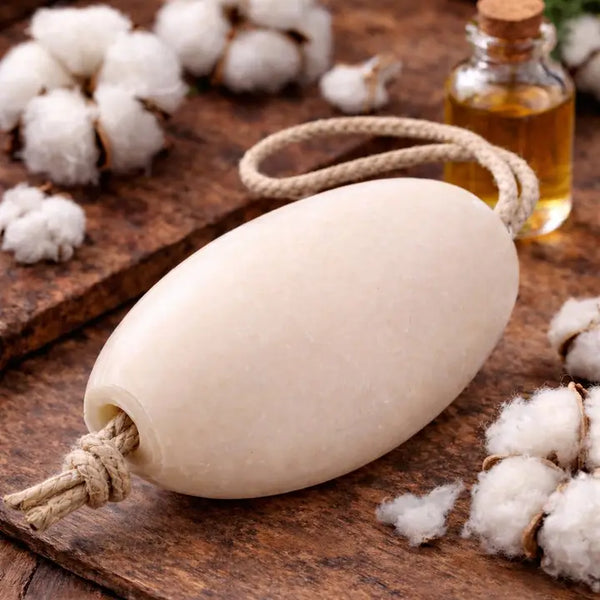French Market Soap On A Rope - Cotton Flower
