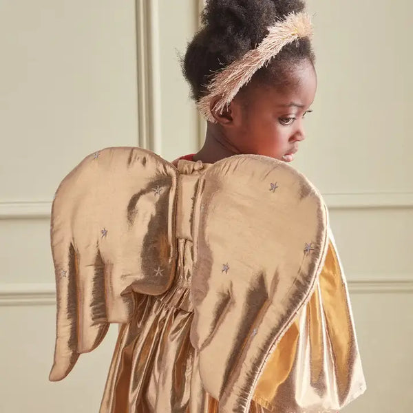 Gold Quilted Angel Wings Age 3-6 years