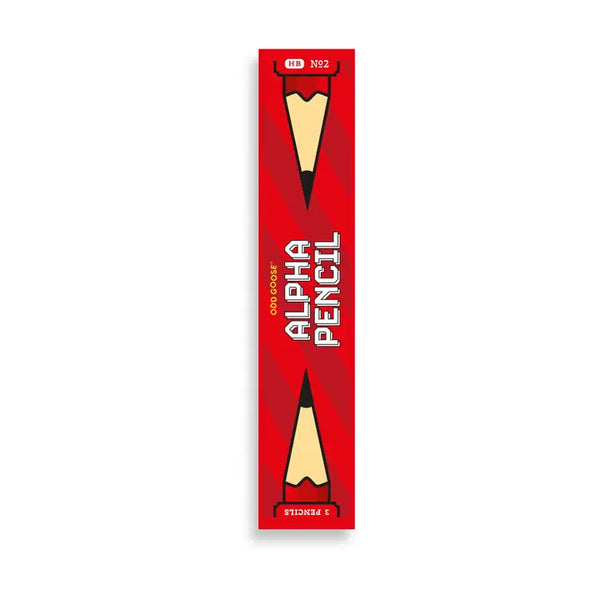 Alphabet Foil Printed Pencils - Box of 3