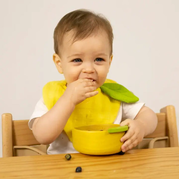 Lou The Lemonwood Rubber baby Bowl & Spoon