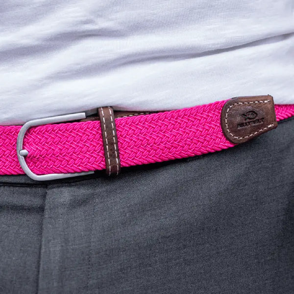 Billy Belt Woven Belt - Fuschia
