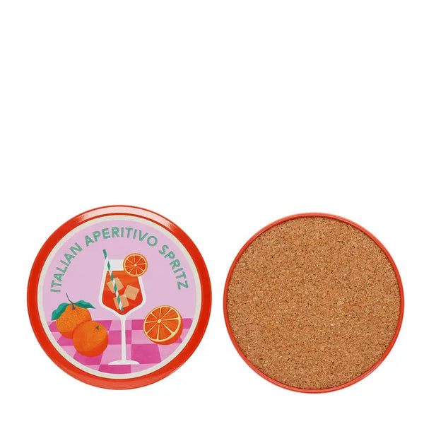 Metal Coasters Set of 4 - Italian Aperol Spritz