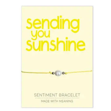 Sentiment Bracelet - Sending You Sunshine