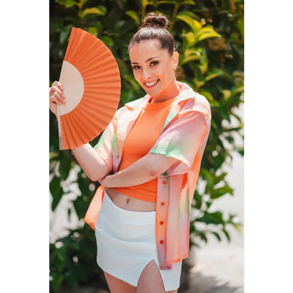 Hand Fan - Peach