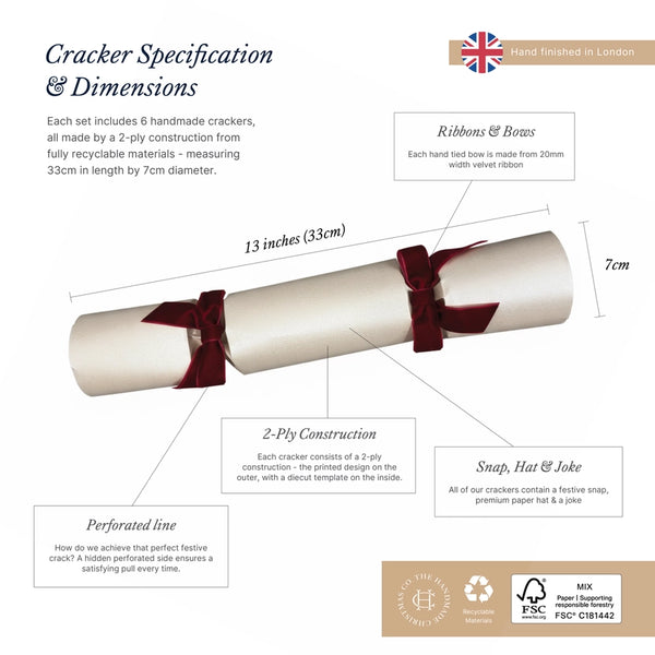Fill Your Own Handmade Luxury Christmas Crackers - Countryside