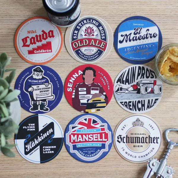 Formula 1 Legends Themed Beer Mats
