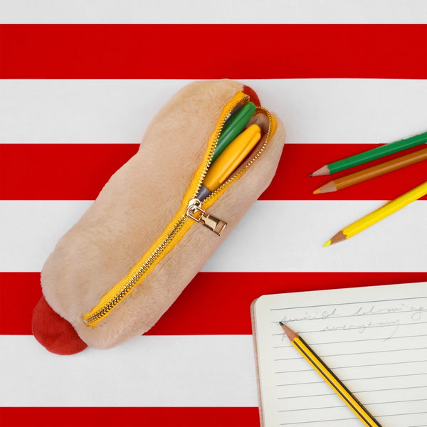 Plush Zip Pouch - Squishy Hotdog