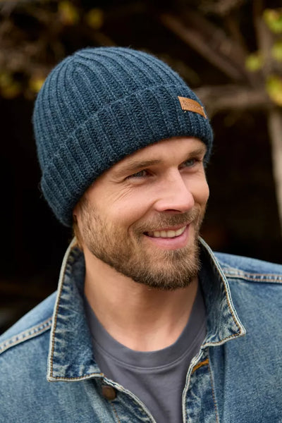 Pachamama Mens Merino Fisherman Beanie - Spruce