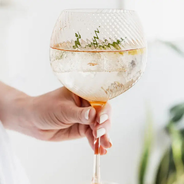 Twist Gin Balloon Glasses - Pink & Peach