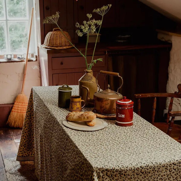Leopard with Gold Spots Tablecloth